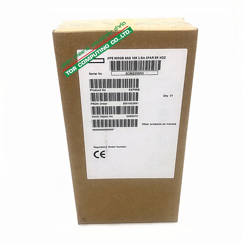 NEW HP K2P99B / 840458-001 [TorCompTH Thailand - ขาย จำหน่าย ราคา] HP 600GB 10K 12G SAS 2.5in HDD for HP 3PAR 8000