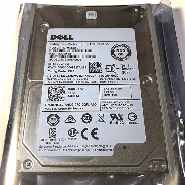 REF, Dell 04HGTJ 4HGTJ [TorCompTH Thailand - ขาย จำหน่าย ราคา] Dell 600GB 15K 12G 2.5IN SAS HDD (1MJ200-151 / ST600MP0005) for Gen13 R630 R730