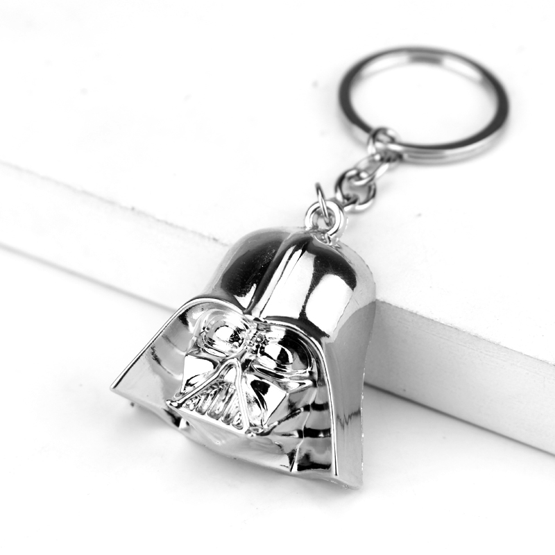 พวงกุญแจ โลหะ Darth Vader Half Head สีเงิน - Star Wars Keychain