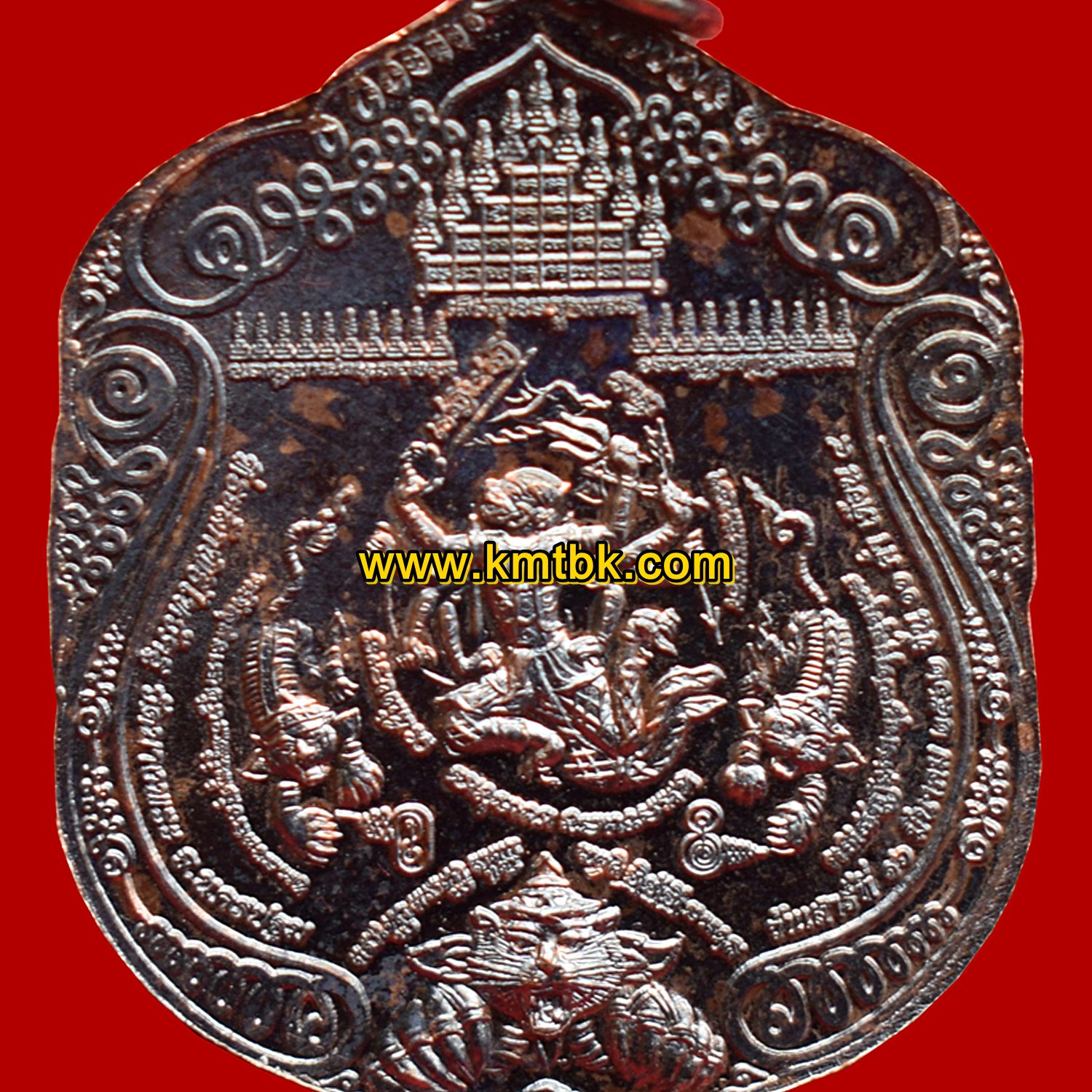เหรียญบูชาครู หลวงพ่อเปิ่น วัดบางพระ จ.นครปฐม เนื้อทองแดงรมดำ ขนาดห้อยคอ ของแท้จากวัด