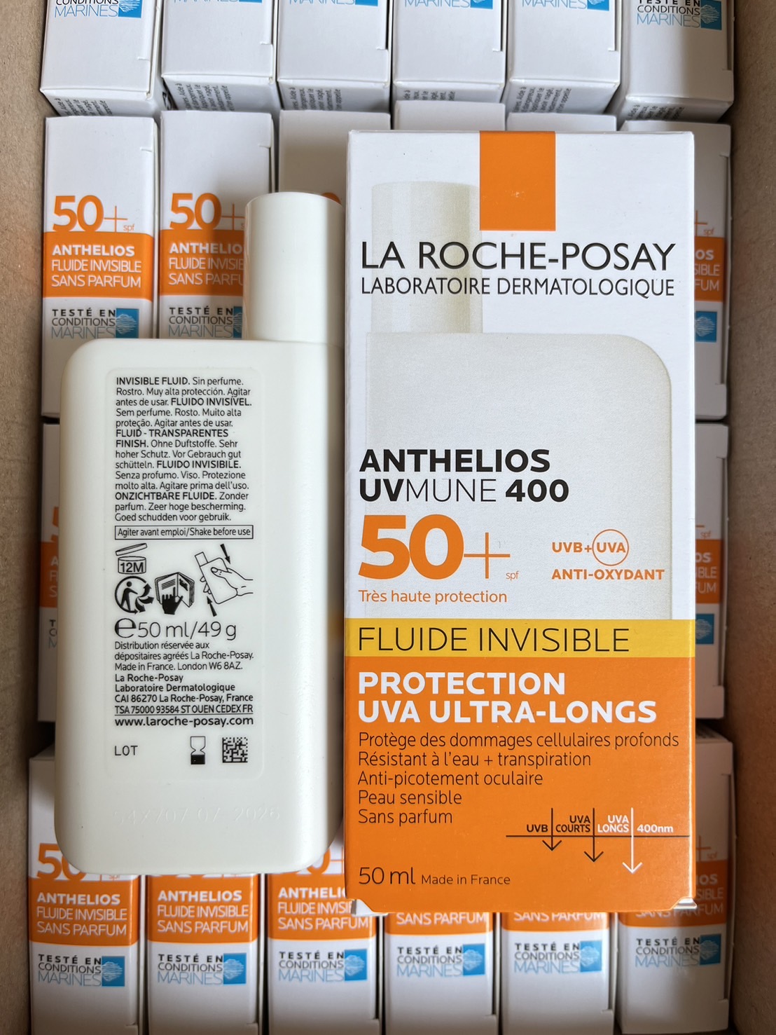 La Roche-Posay Anthelios UVMune 400 Fluid Fragrance-Free SPF50+ 50ml. กล่องแบน อัลตร้าไลท์ ฟลูอิด ผิวผสม/ผิวธรรมดา