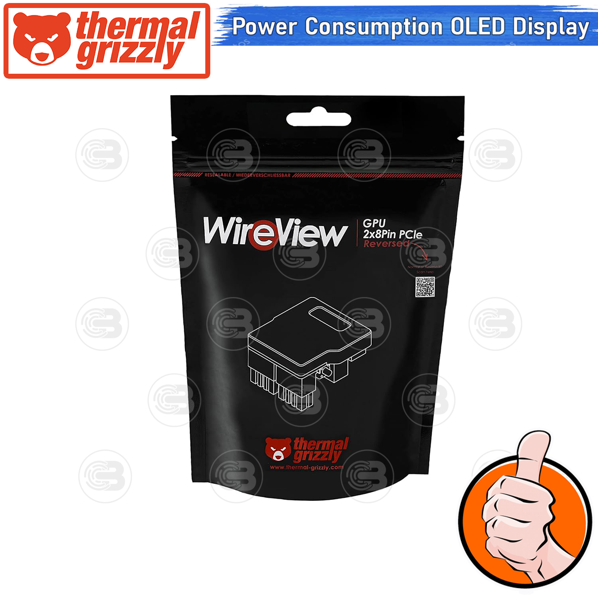 [CoolBlasterThai] Thermal Grizzly WireView (WV2x8R) 2x8Pin PCIe Reversed GPU Power Consumption OLED Display