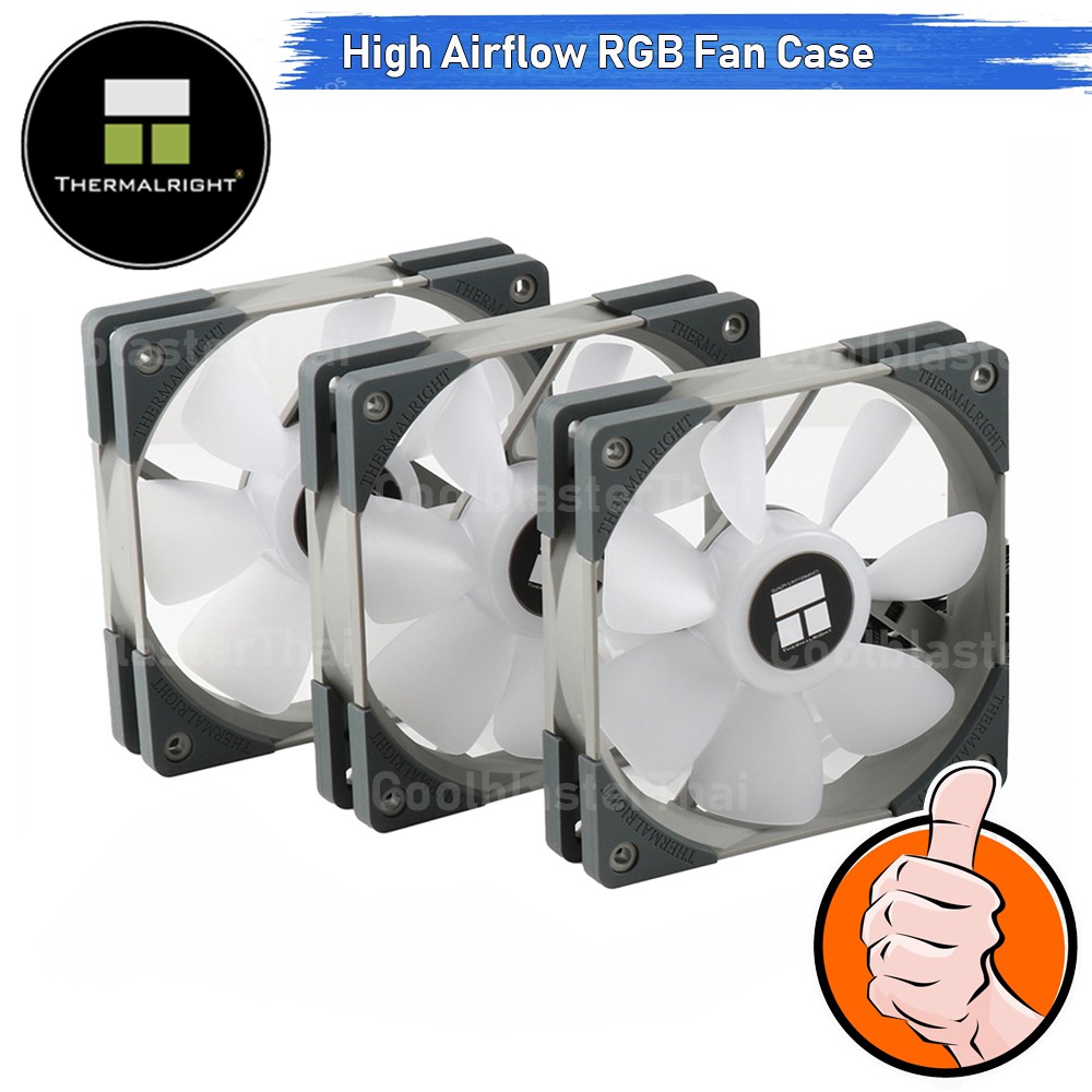 [CoolBlasterThai] THERMALRIGHT TL-R12 (3 PCS)12CM (120mm) High Performance RGB Fan Case ประกัน 3 ปี