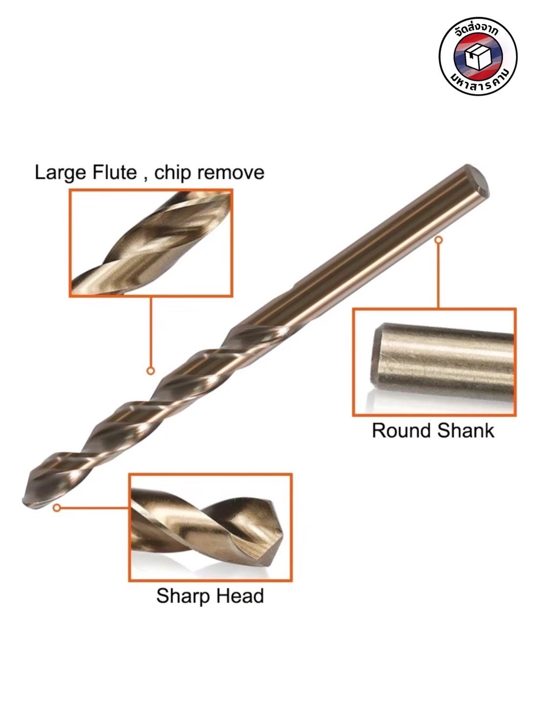 ดอกสว่านเจาะเหล็กสแตนเลสคุณภาพสูง ขนาด 2.8 mm. (High-Speed Stainless Steel Drill Bit) #1862