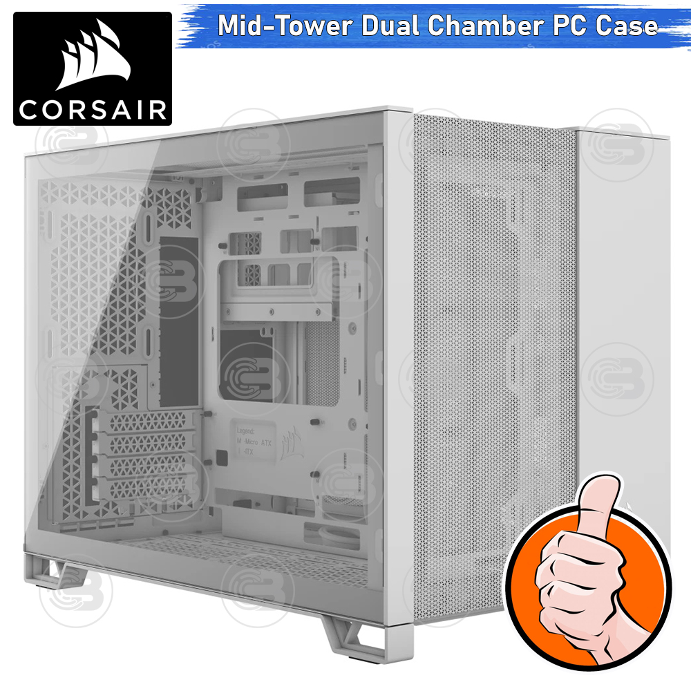 [CoolBlasterThai] CORSAIR 2500D AIRFLOW Mid-Tower Dual Chamber PC Case White ประกัน 2 ปี