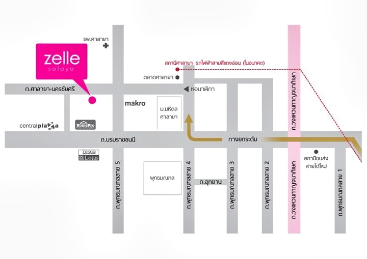 ขายและเช่า คอนโด ย่าน ศาลายา มหาสวัสดิ์ มหิดล ตั้งสิน สหพร บรมราชชนนี พุทธมณฑล : เซลศาลายา (Zelle Salaya) : 30.33 ตารางเมตร