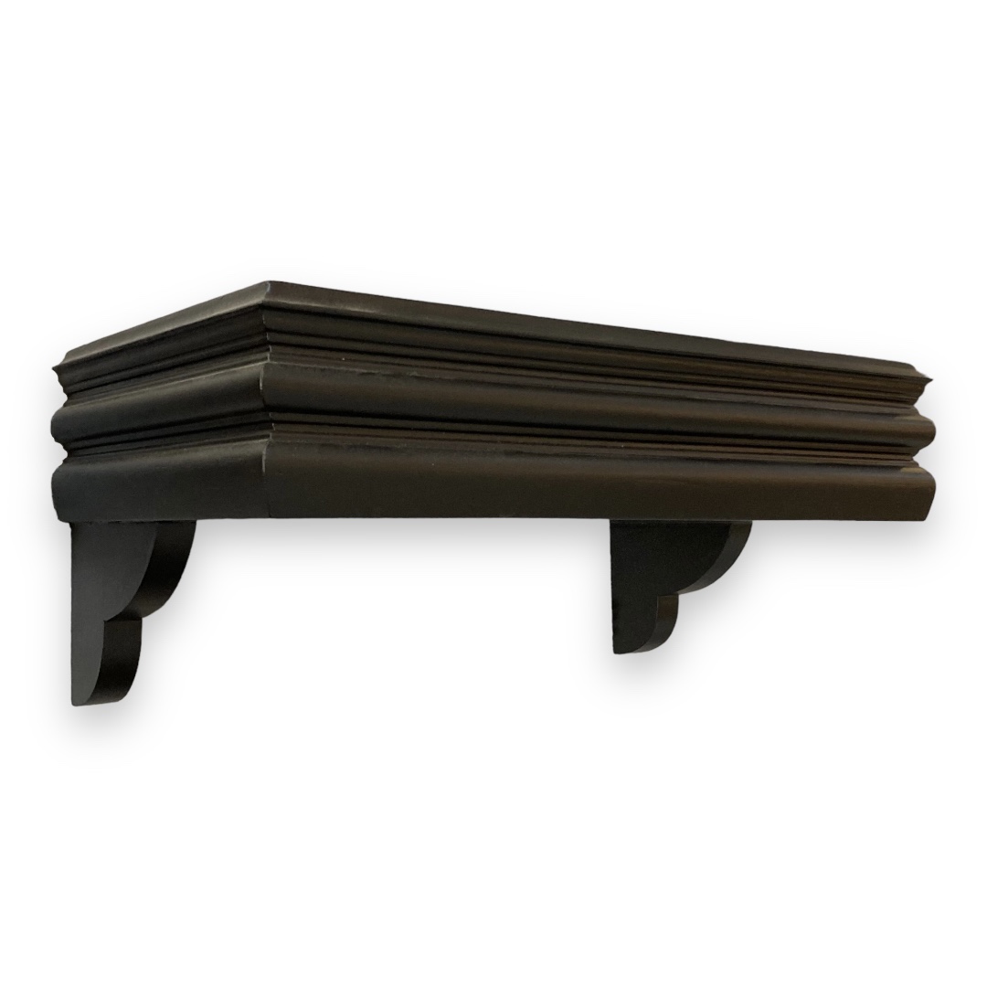 หิ้งกล่องลายบัว สีโอ๊ค