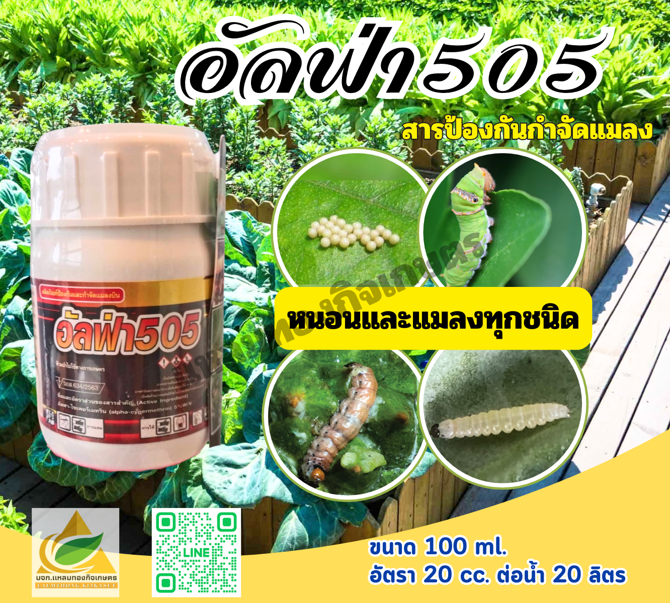 อัลฟ่า 505 สารกำจัดแมลง 100 ml.