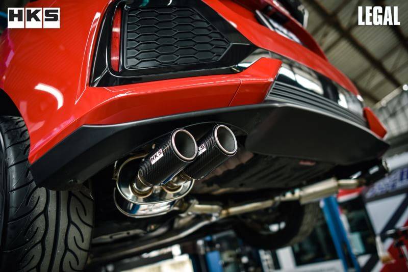 ชุดท่อ HKS รุ่น LEGAL ปลายคาร์บอน สำหรับ FK