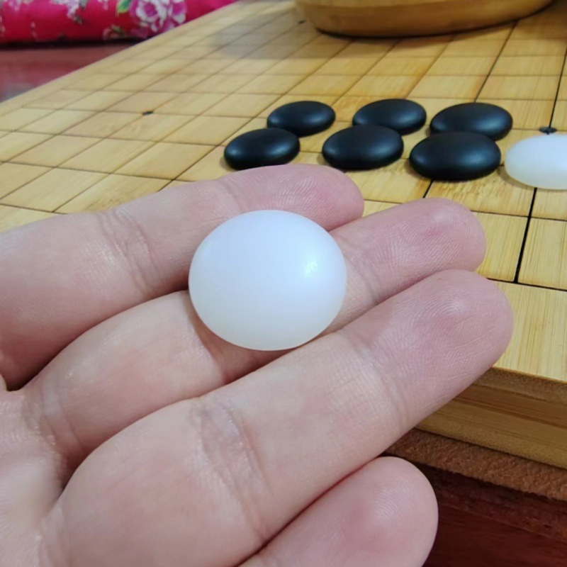 เม็ดหมากล้อมหิน Crystal Jade (นูน1ด้าน)