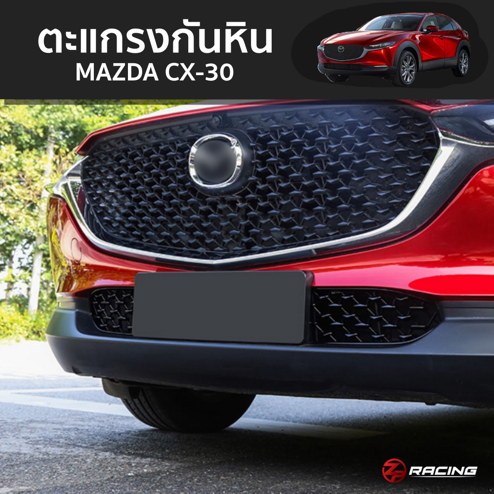 ตะแกรงกันหิน ตะแกรงกระจังหน้าล่าง Mazda CX-30 ตรงรุ่น Spec รถไทย