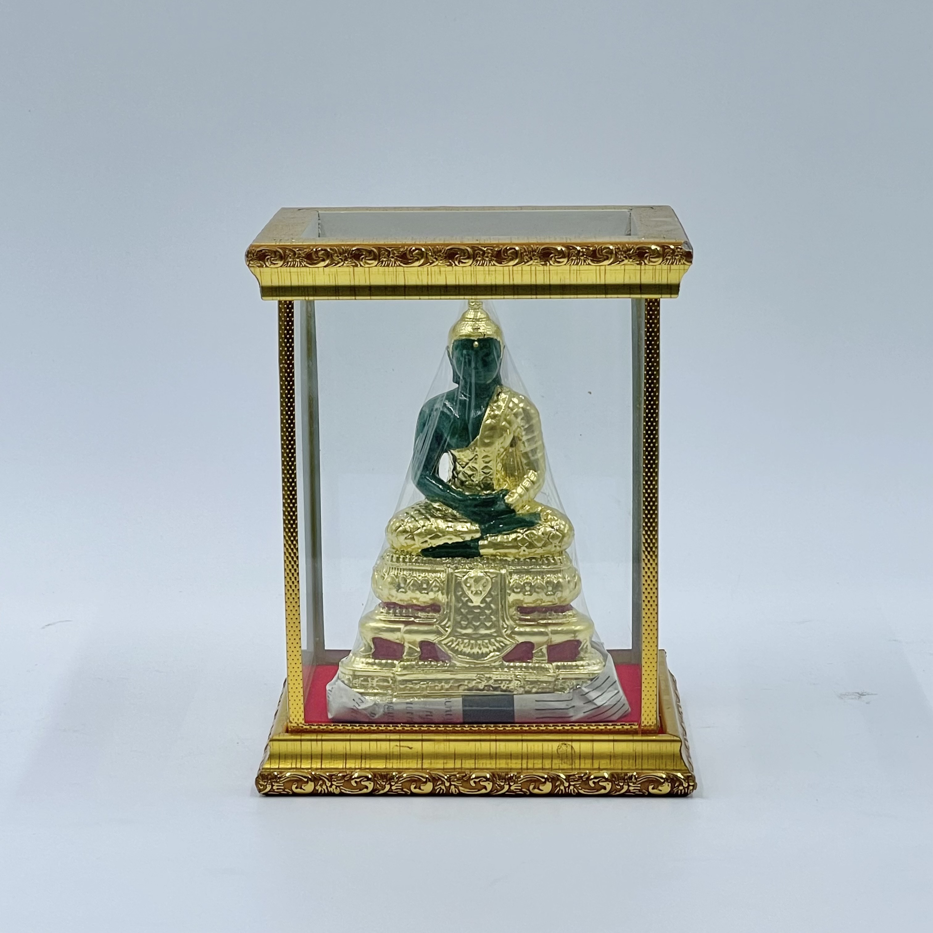 พระแก้วมรกต 3 นิ้ว ฤดูฝน สีเขียวมรกต พร้อมกรอบ