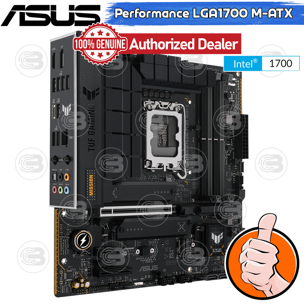 [CoolBlasterThai] ASUS MAINBOARD TUF GAMING B760M-PLUS WIFI II SOCKET LGA1700 DDR5 M-ATX ประกัน 3 ปี
