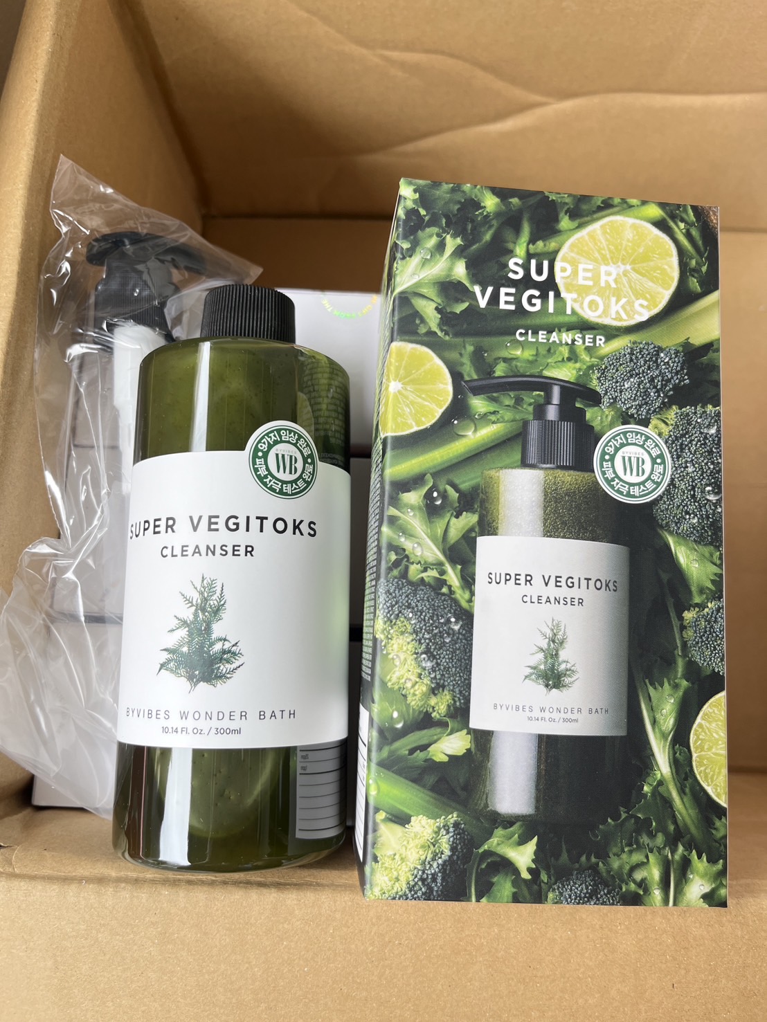 Wonder Bath Super Vegitoks Cleanser 300ml.-สีเขียว