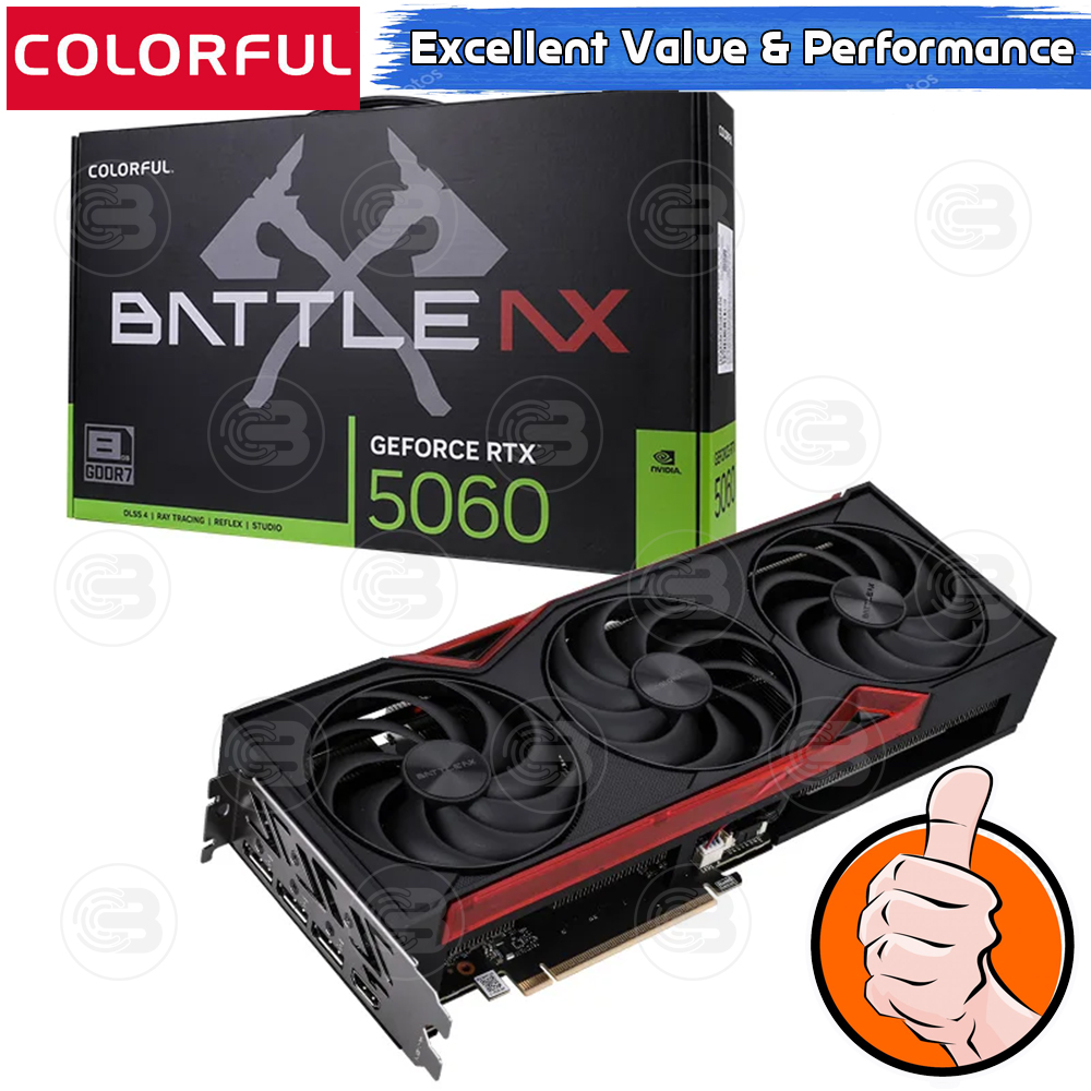 [CoolBlasterThai] COLORFUL VGA GeForce RTX5060 Battle AX 8GB-V (NB EX) GDDR7 (3Y)