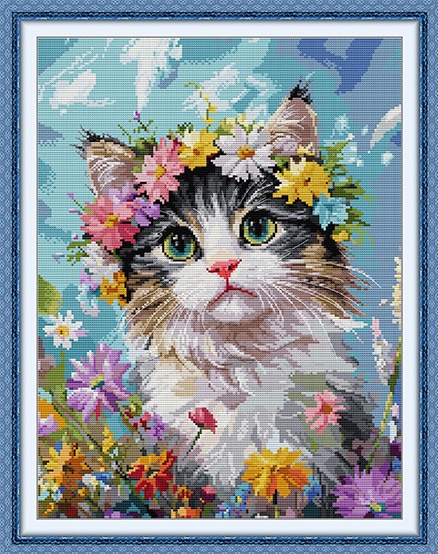 Flower cat (ไม่พิมพ์/พิมพ์ลาย)