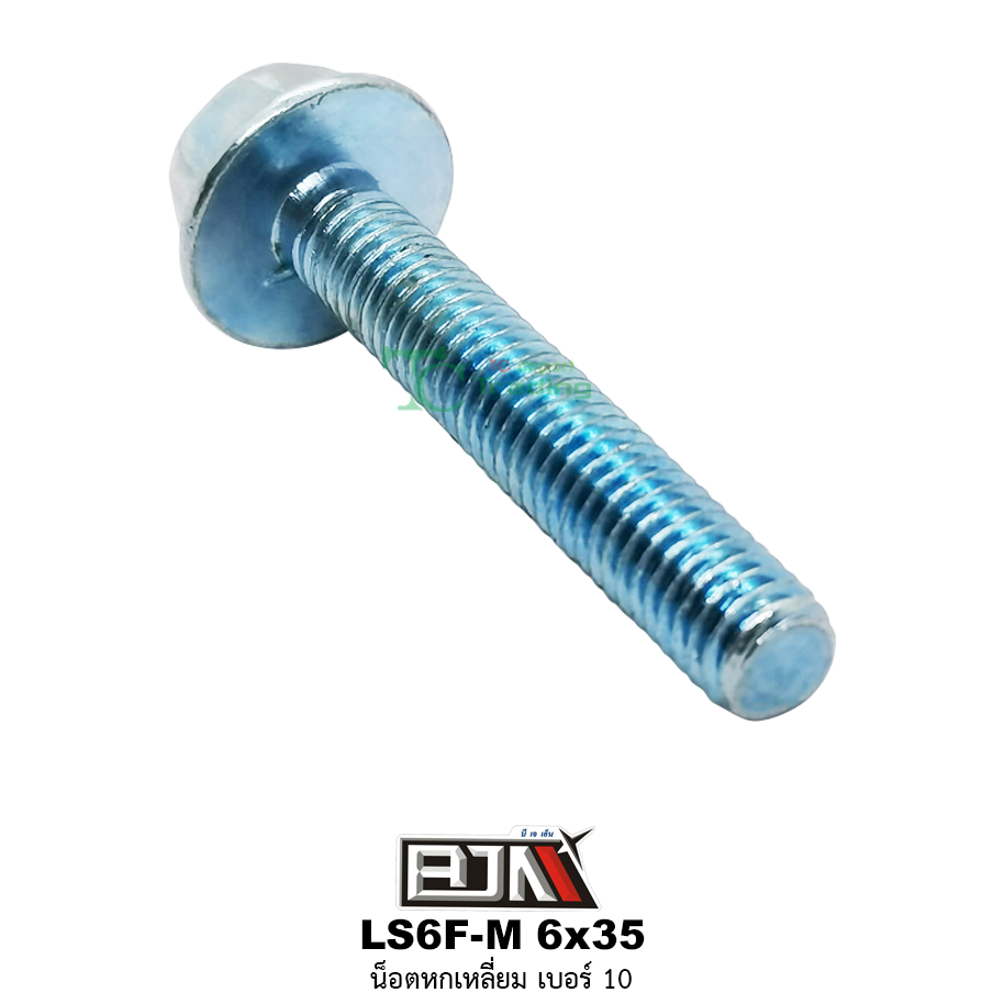LS6F-M 6x35 น็อตหกเหลี่ยมเบอร์ 10 ( 1 ถุงมี 50 ตัว )