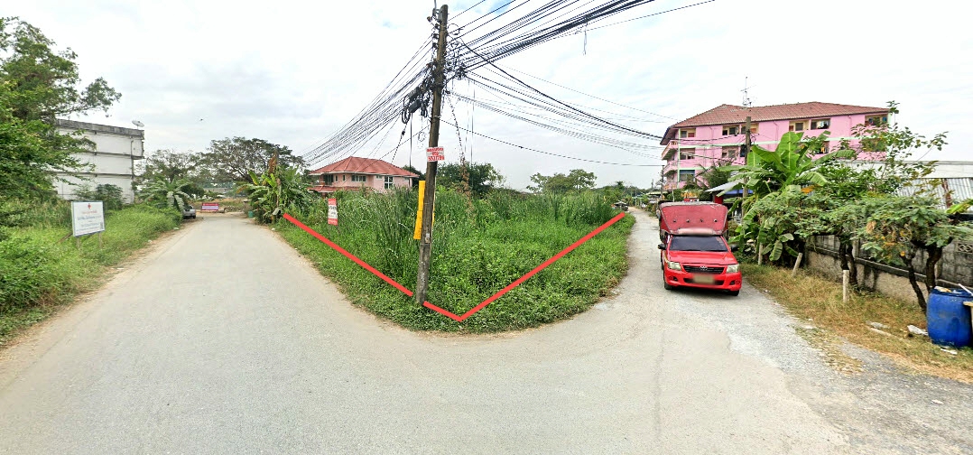 ขายด่วน ที่ดิน แปลงมุม ติดถนน 2 ด้าน ใกล้ รร.ศึกษานารี 383 ตารางวา ซอยศุภาหาร 3 ถนนเอกชัย บางบอน กทม.