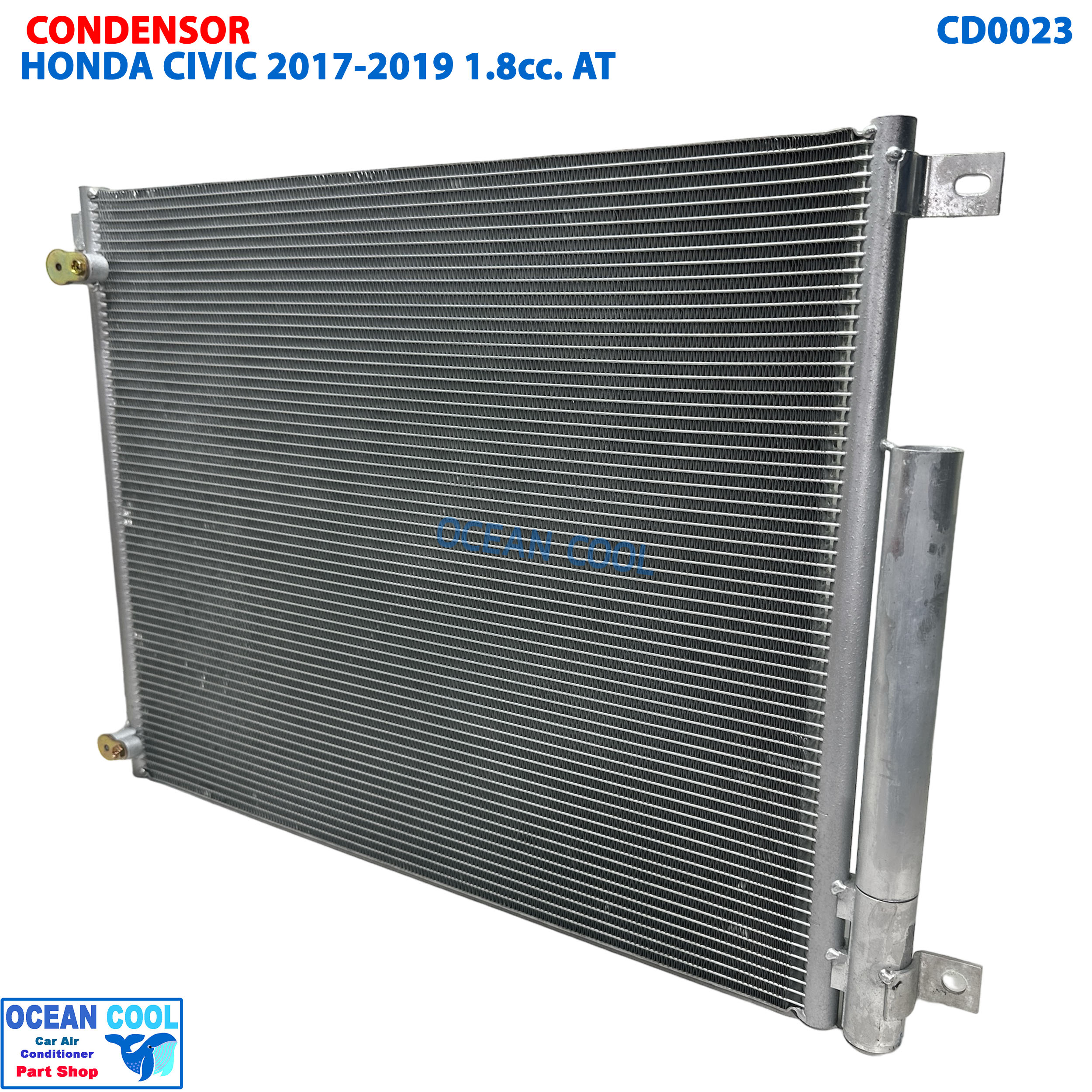 แผงแอร์ ฮอนด้า ซีวิค 2017 -2019 เครื่อง 1.8 ออโต้ คอนเดนเซอร์ (แผงคอยล์ร้อน) PACO CONDENSER honda civic auto CD0023