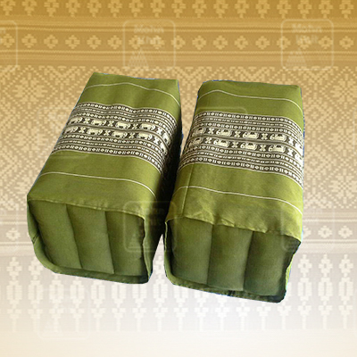 หมอนขิดเก้าลูกใหญ่ลายขิด 52x28 Cm พร้อมปอกสวม // Khit pillow large 9 rows 52x28cm kapok 100%Traditional Floor Cushions