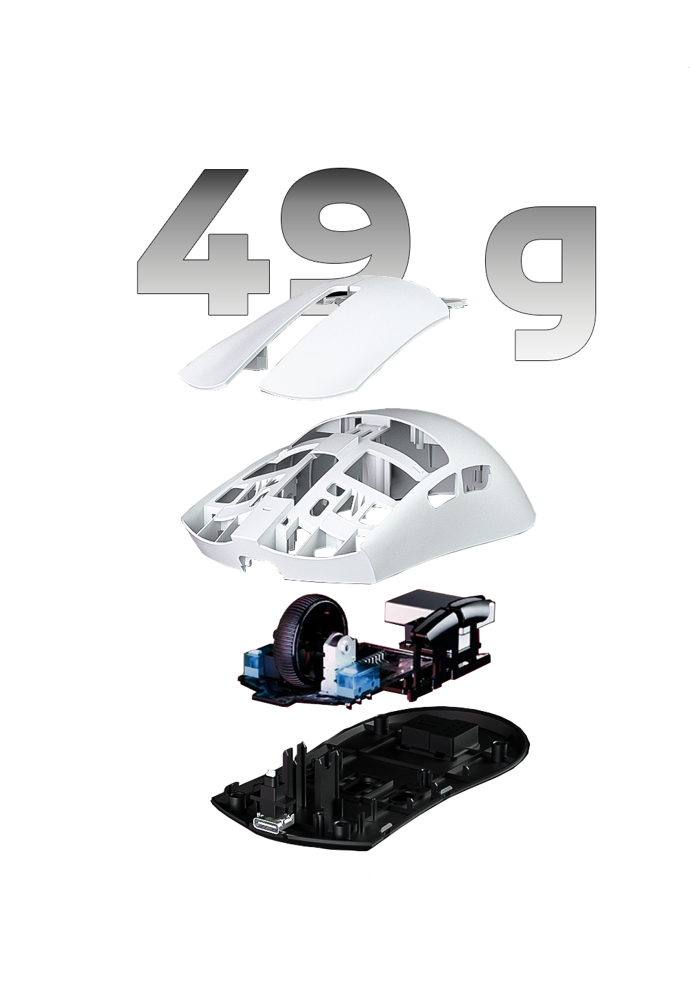 [CoolBlasterThai] KYSONA JUPITER SE White 1K PAW3311/46± 3G/24000 DPI Gaming Mouse (1-Y Waranty)