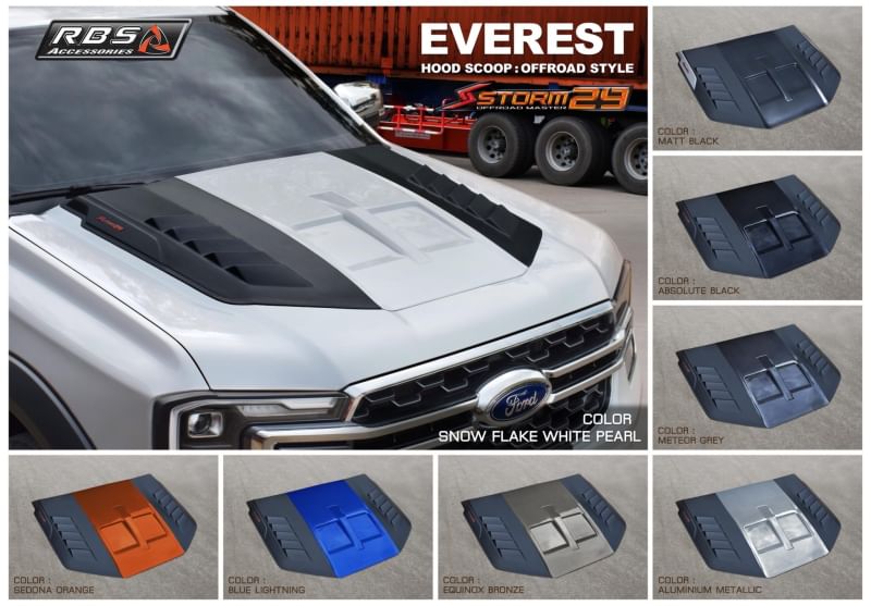 SCOOP สกู๊ปฝากระโปรงหน้า Next Gen Everest 2022 รุ่น RBS ทรงใหญ่