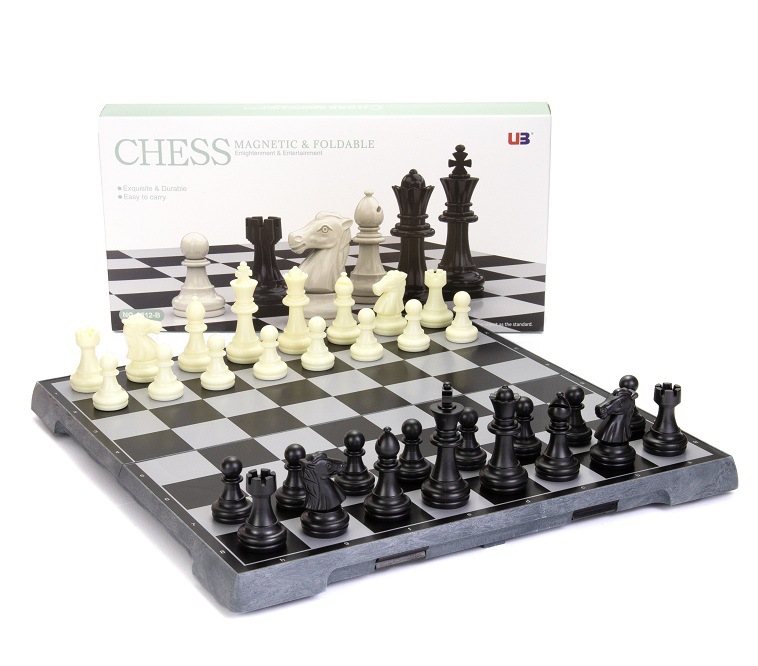 หมากรุกสากลแม่เหล็ก Black&White Magnetic Chess