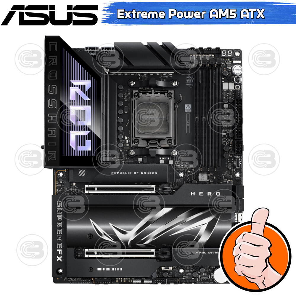 [CoolBlasterThai] ASUS MAINBOARD ROG CROSSHAIR X870E HERO AMD SOCKET AM5 DDR5 ATX ประกัน 3 ปี