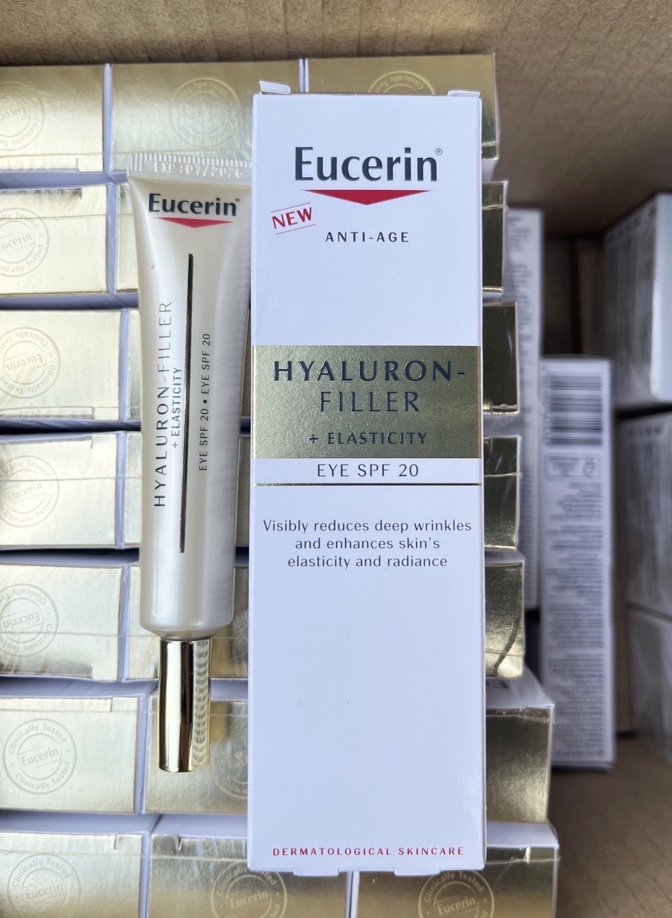 ครีมบำรุงรอบดวงตา Eucerin Hyaluron Filler + Elasticity Eye Cream SPF20 15ml.