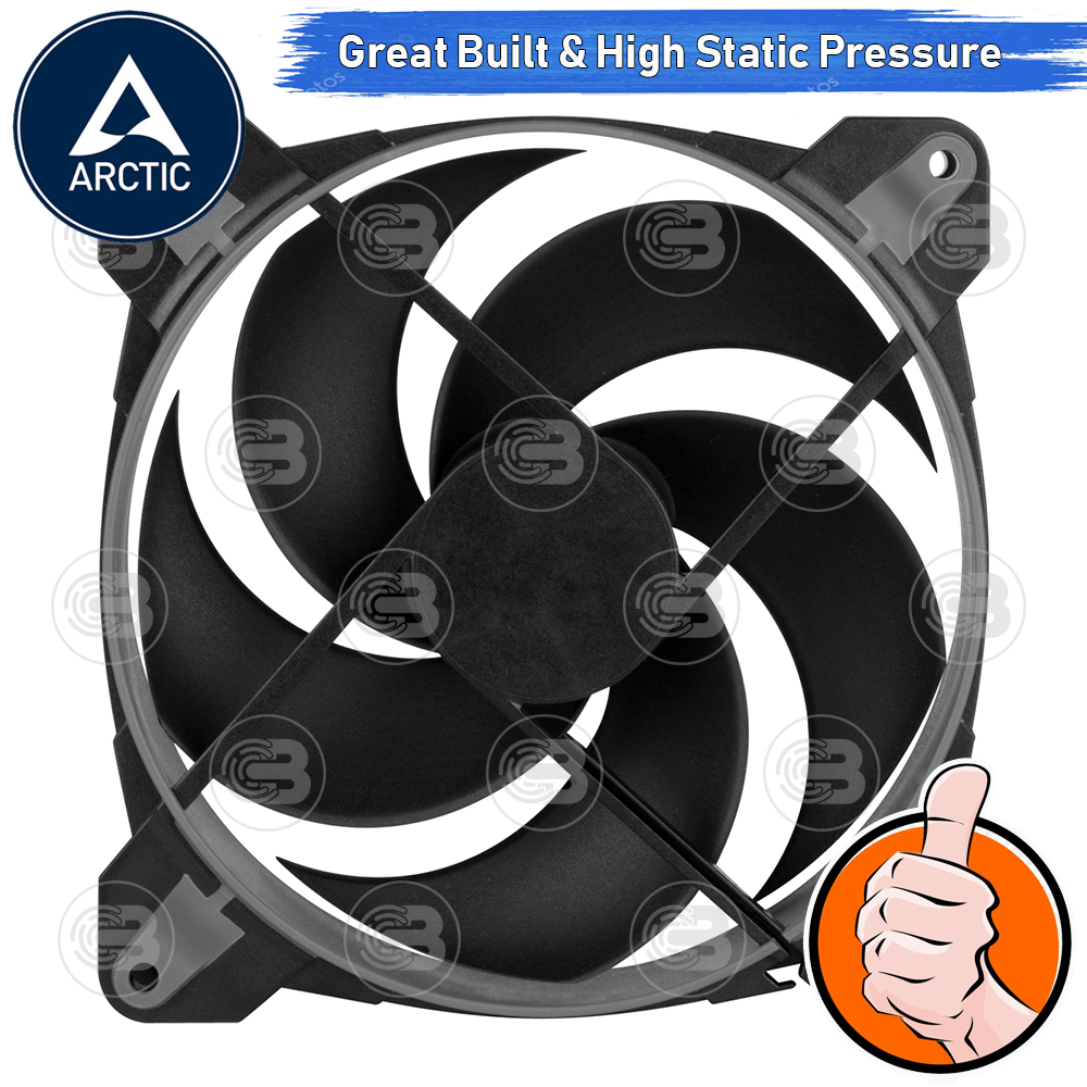 [CoolBlasterThai] ARCTIC BioniX P140 Grey Pressure-optimised with PWM PST(size 140 mm.) PC Fan Case ประกัน 10 ปี