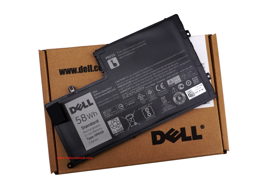 Battery Dell Inspiron 5447 0PD19 58Whr แบตแท้ ตรงรุ่น ตรงสเปก แบตเตอรี่โน๊ตบุ๊ค Dell Inspiron 5447 แบตรับประกันศูนย์ Dell Thailand