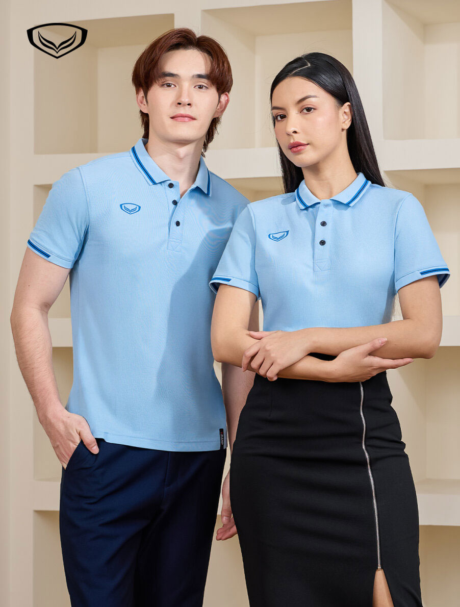 GRAND SPORT เสื้อคอปก เสื้อโปโล แกรนด์สปอร์ต ฟ้า