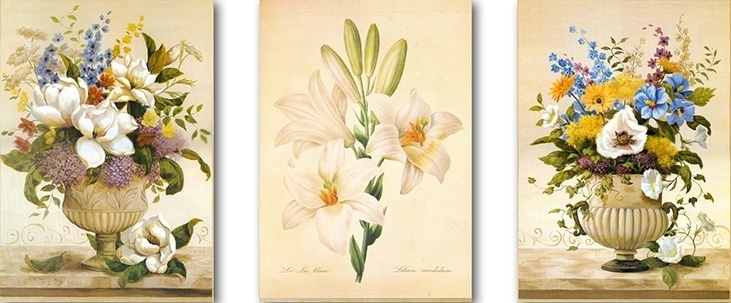 ชุดปักครอสติช ลายเซต 3 ชิ้น ดอกไม้เมืองหนาว(งานปักเต็มลาย) ขนาดภาพละ 40*56 ซม.ผ้าครอสติช 11CTพิมพ์ลายปักบนผ้า ไหมคอตตอน 66 สี ผังลาย เข็ม