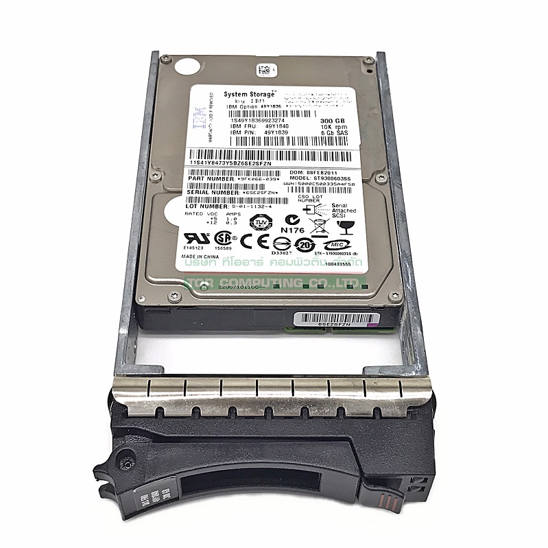 REF, IBM 49Y1836 49Y1840 [TorCompTH Thailand - ขาย จำหน่าย ราคา] IBM 300GB 10K SAS 2.5IN HDD for IBM DS3524/EXP3524