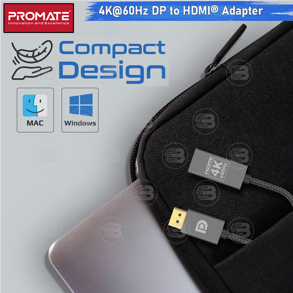 [CoolBlasterThai] PROMATE DisplayPort to HDMI Adapter 4K@60Hz (MediaLink-DP) (2Y Warranty)