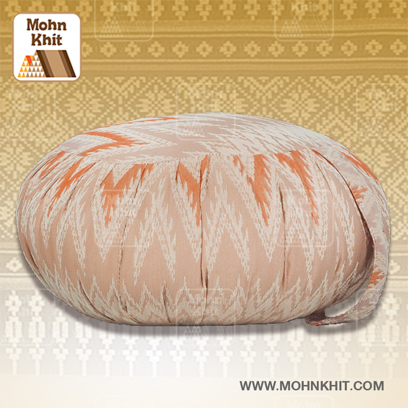 เบาะนั่งกลมผ้าทอ เบาะโยคะ เบาะสมาธิ 40x40x20 Cm //Small wave maditation mattresses Cushions Khit Pillow Kapok100%