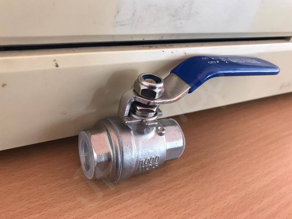 บอลวาล์ว ขนาด 1/2 (4หุน) สแตนเลส304 NPT #001840