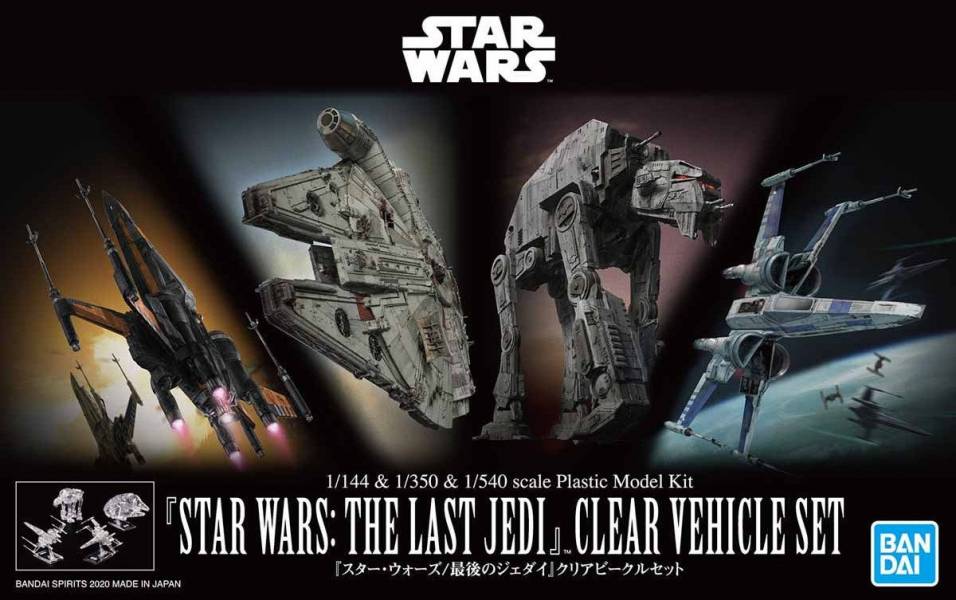 1/144 & 1/350 & 1/540 The Last Jedi Clear Vehicle Set BANDAI - Star Wars