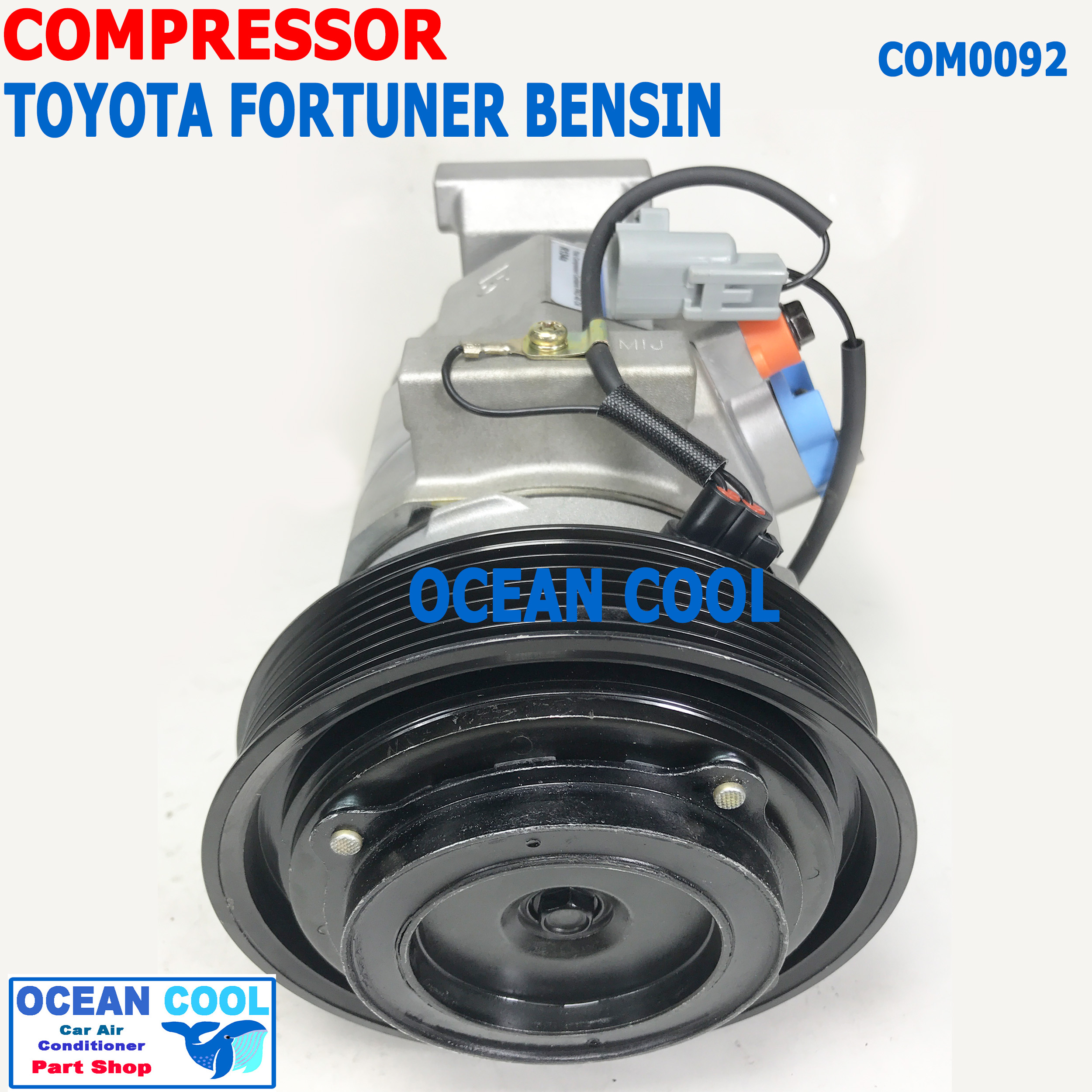 คอมเพลสเซอร์ โตโยต้า ฟอร์จูนเนอร์ , อินโนว่า เบนซิน MIJ-T031 COM0092 10S15C Compressor For toyota Forturner innova bensin คอมแอร์ คอม คอมเพสเซอร์ อะไหล่แอร์