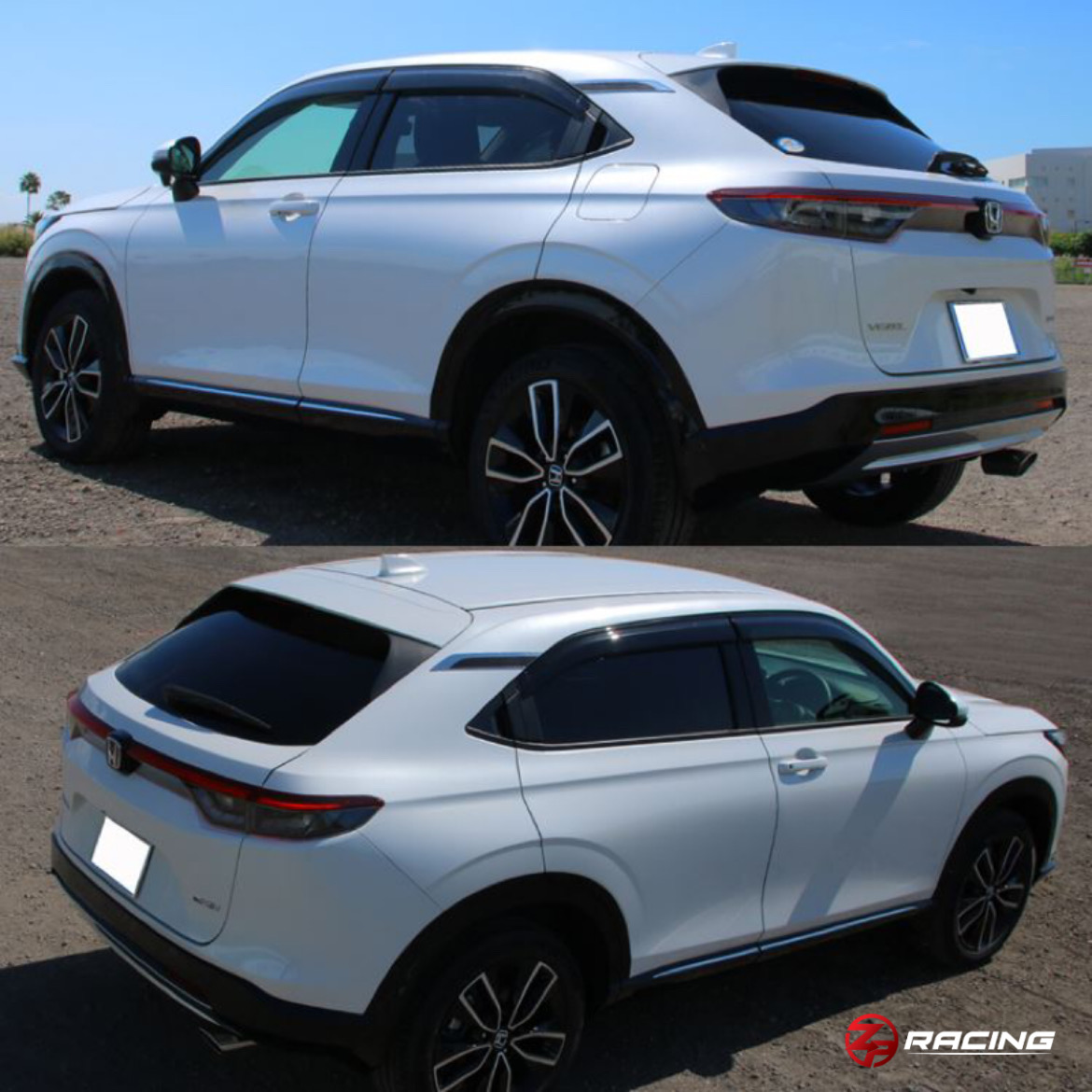 คิ้วตกแต่งเสาท้าย เสา C Honda HR-V e:HEV (RV) โครเมียม-คาร์บอน