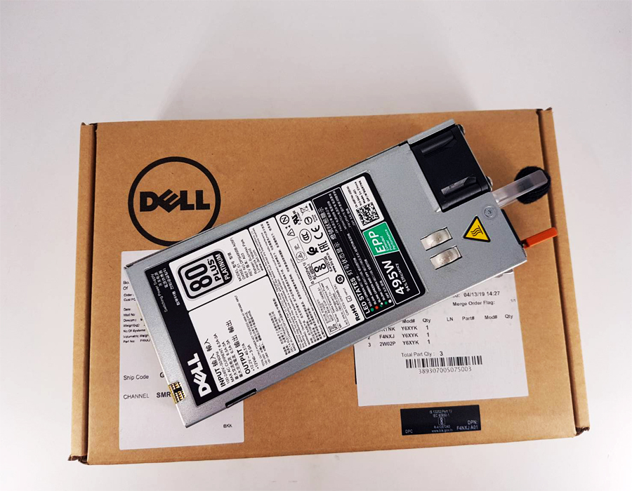 Power Supply Server Dell PowerEdge R630, R640 - 495W, เพาเวอร์ ซัพพลาย เซิร์ฟเวอร์ Dell GRTNK ของแท้รับประกันศูนย์ Dell Thailand On-site Service