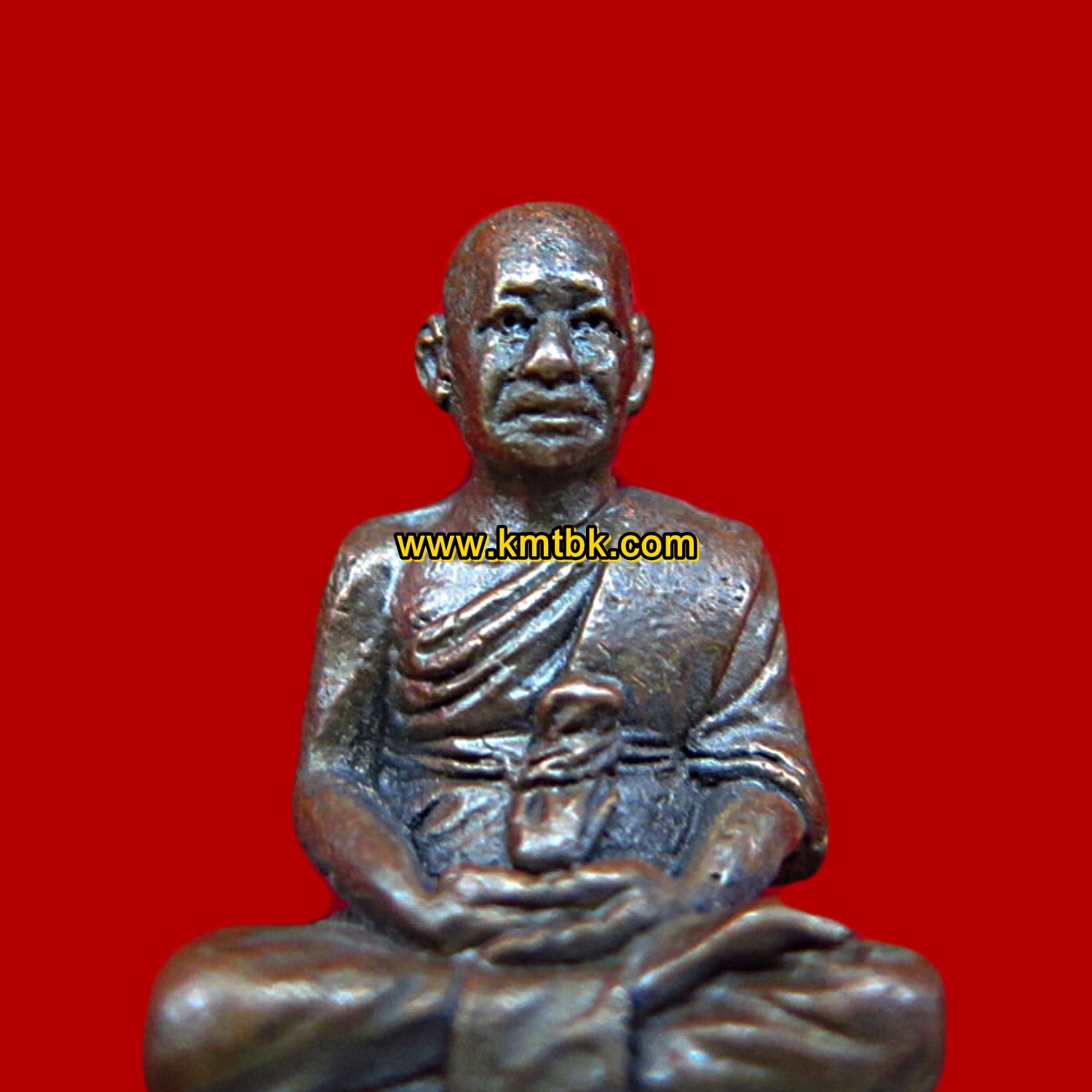 รูปหล่อ หลวงพ่อจืด วัดโพธิเศรษฐีวนาราม เนื้อโลหะสัมฤทธิ์ ขนาดห้อยคอ รุ่นแรก ปี2545