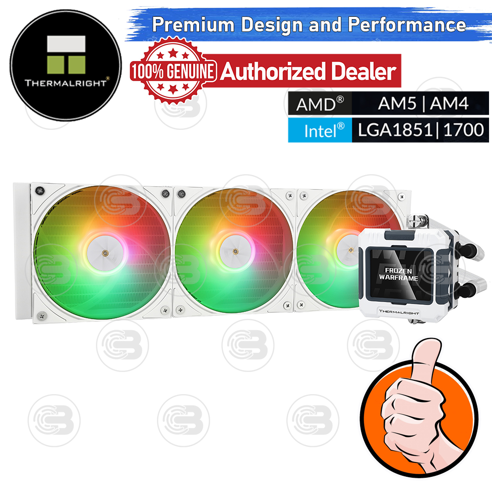 [CoolBlasterThai] Thermalright FROZEN WARFRAME 360 WHITE ARGB AIO Liquid CPU Cooler (AM5/LGA1851 Ready) ประกัน 5 ปี