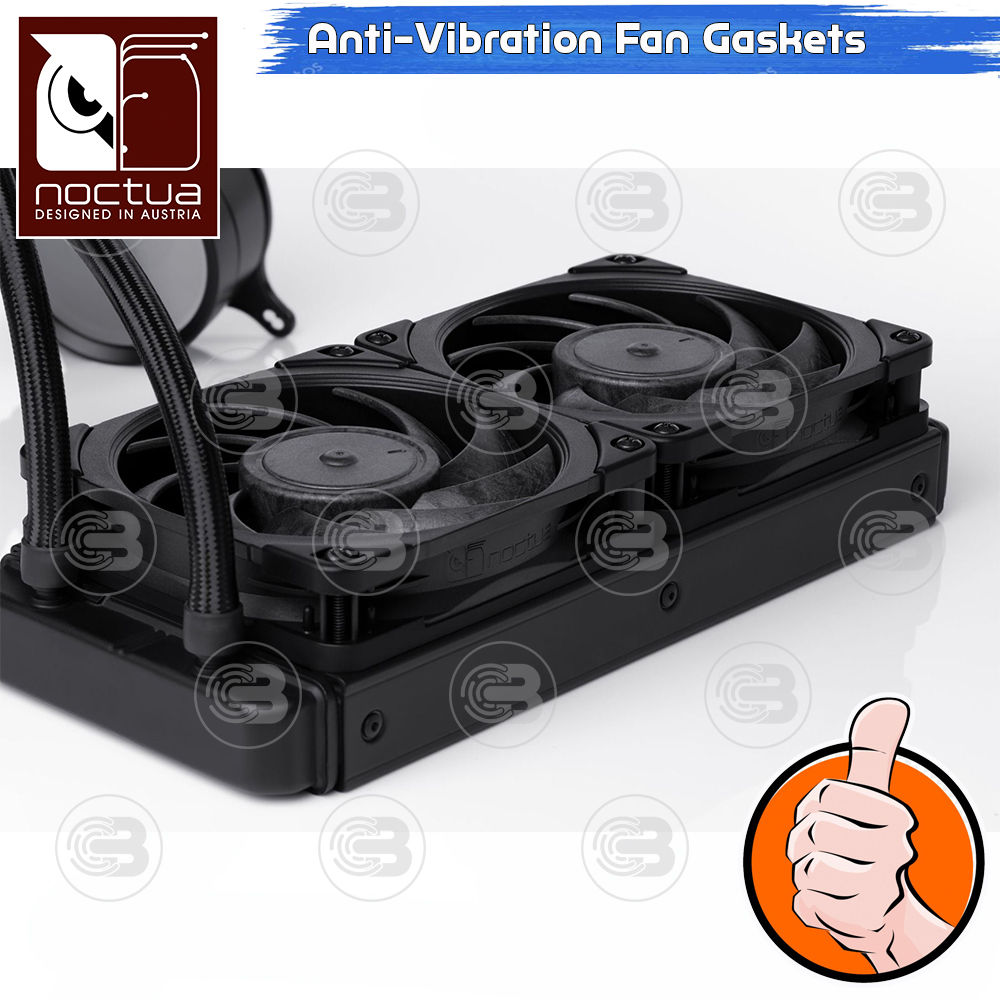 [CoolBlasterThai] Noctua NA-SAVG1 Chromax.Black Anti-vibration Gaskets For 120 mm Fan (Set Of 3)