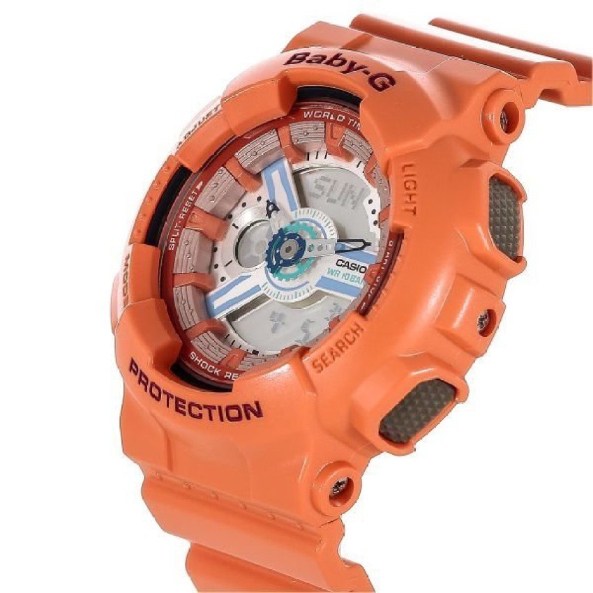 Casio Baby-G นาฬิกาข้อมือ รุ่น BA-110SN-4ADR - Grey/Orange