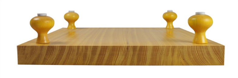 กระดานหมากล้อมไม้หนา4cm(ขากลม)