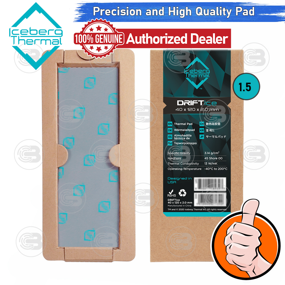 [CoolBlasterThai] Iceberg Thermal DRIFTIce Thermal Pad 40x120x1.5 mm./13 W/mK