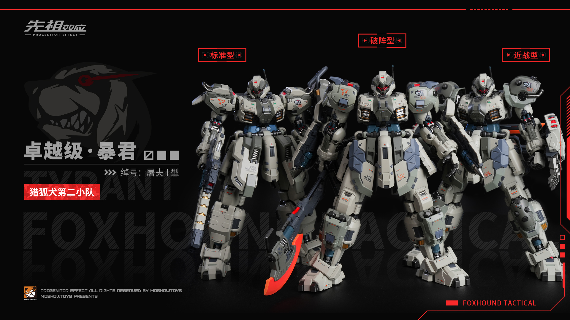 **พร้อมส่ง** 1/100 Tyrant - Fox Hound (ครบเซ็ค3) [Moshowtoys]