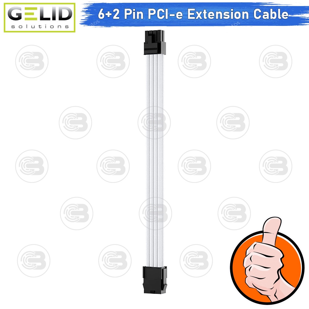 [CoolBlasterThai] GELID 6+2-Pin PCI-e EXTENSION WHITE CABLE (CA-8P-06)
