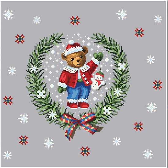 ลาย DMC Christmas bear